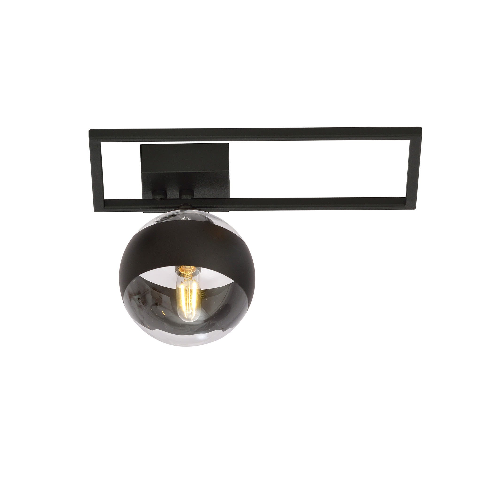 Lampa sufitowa Imago czarno-przezroczysta 1xE14x10W wym: 21 x 30 cm metal Emibig