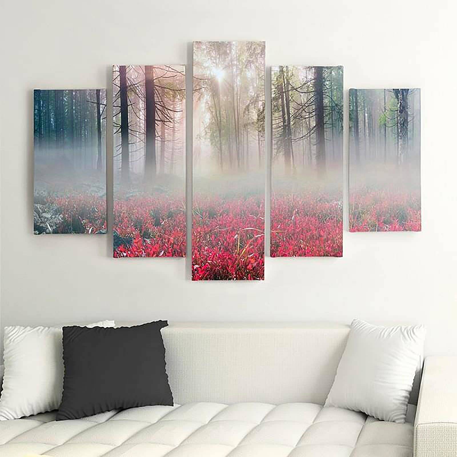 Tableau brume sur la clairière - 200 x 100 cm - 3