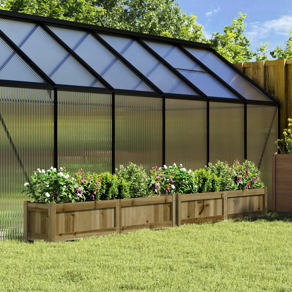 Lot de 2 Jardinières - Bacs à fleurs - Pots de fleurs bois de pin n2277l - 2