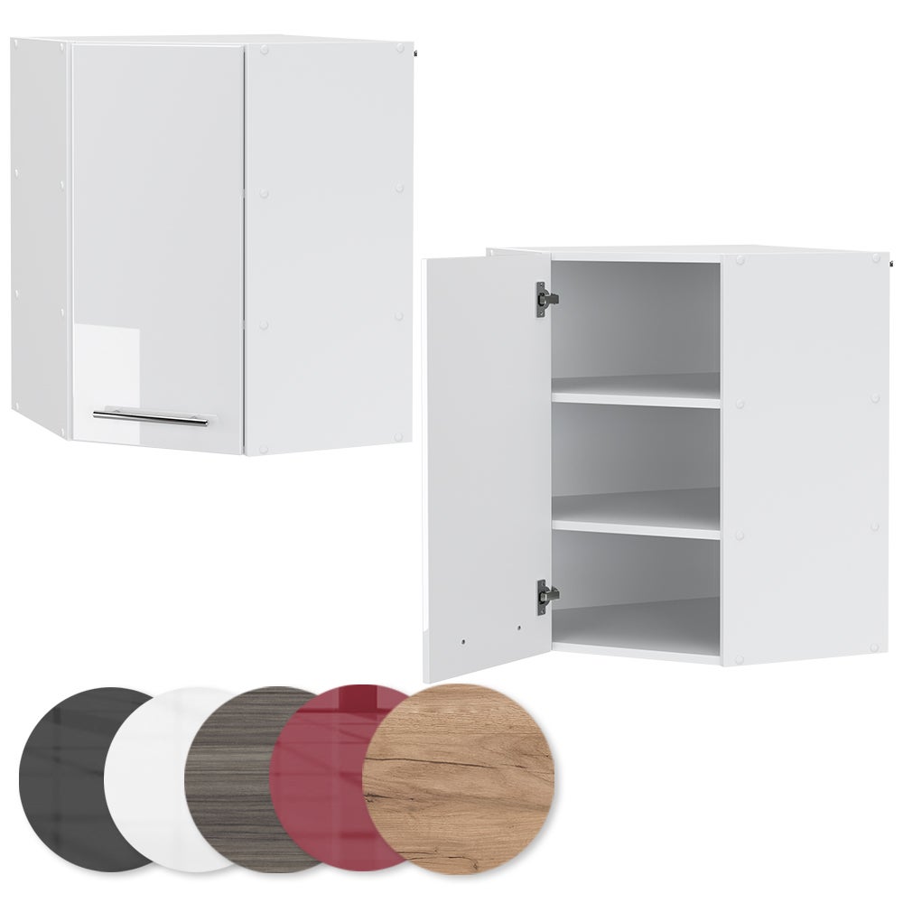Vicco Elément haut de cuisine Fame-Line, Blanc Haute brillance, 57cm - 5