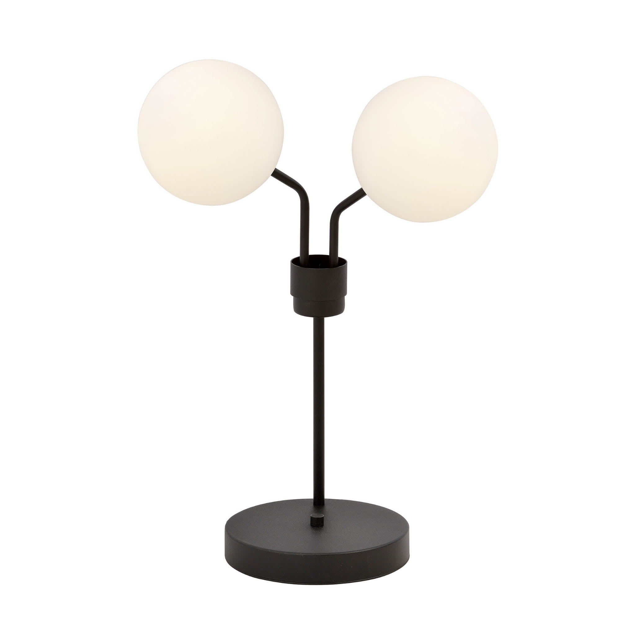 Lampka nocna Emibig 2xE14 40W NOVA LN2 BLACK/OPAL 1138/LN2