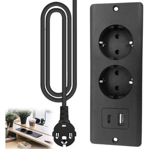 Ciabatta Multipresa Con 1 Presa Schuko, 2 USB-C PD20W E 1 USB-A QC18W – Salvaspazio Bianco Per Casa E Ufficio