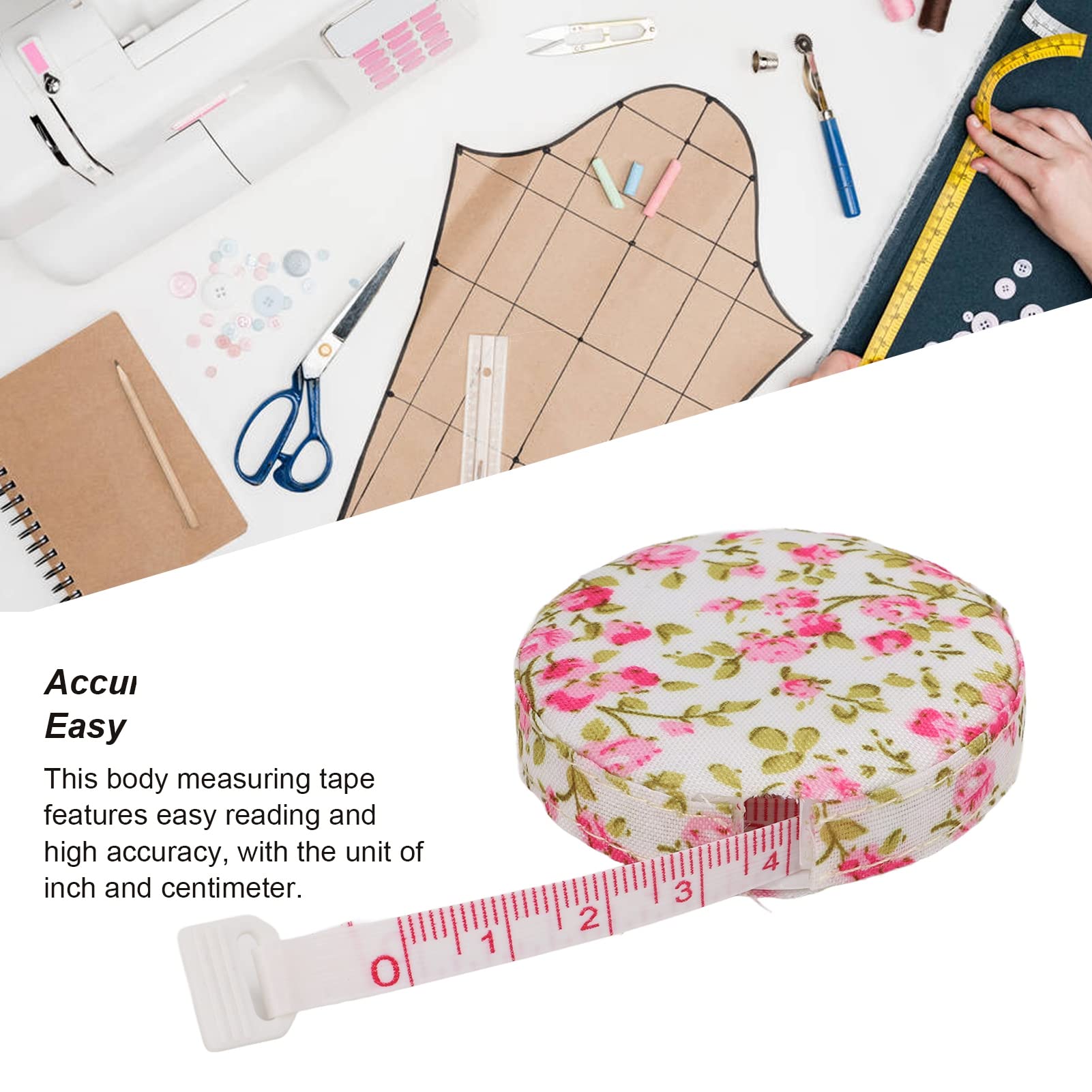 Ruban à mesurer pour le corps, portable, facile à lire, haute précision, large application (forme - 3