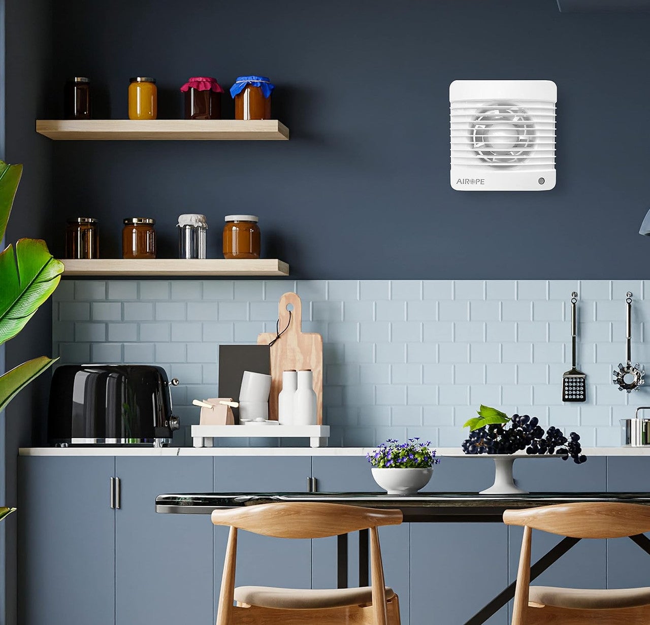 125 mm Ventilateur, Extracteur d'air avec Clapet anti-retour + Moustiquaire intégré,9.1 W,dB(A) 31,VMC pour salle de bain,cuisine,bureau,WC - 5
