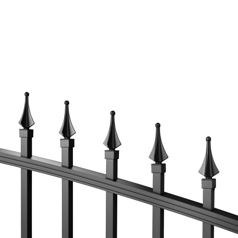 Portail aluminium tradition style ferronnerie 3m00 Noir - 2