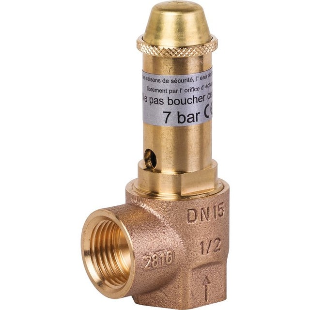 Soupape de sécurité à membrane - F 1/2' - 7 bar - Thermador