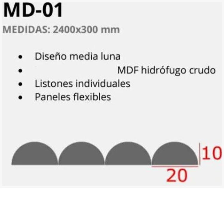 Rivestimento Murale Palilleria Flessibile Effetto 3D MDF Idrorepellente 300X2400 mm (0,72 m2/scatola) - 4