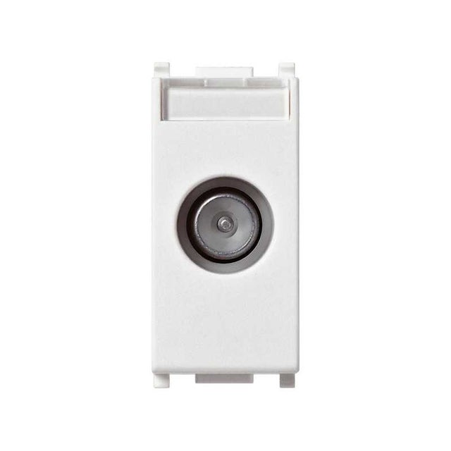 14300.10 Prise coaxiale pass-through Tv-Rd-Sat en Blanc Plana