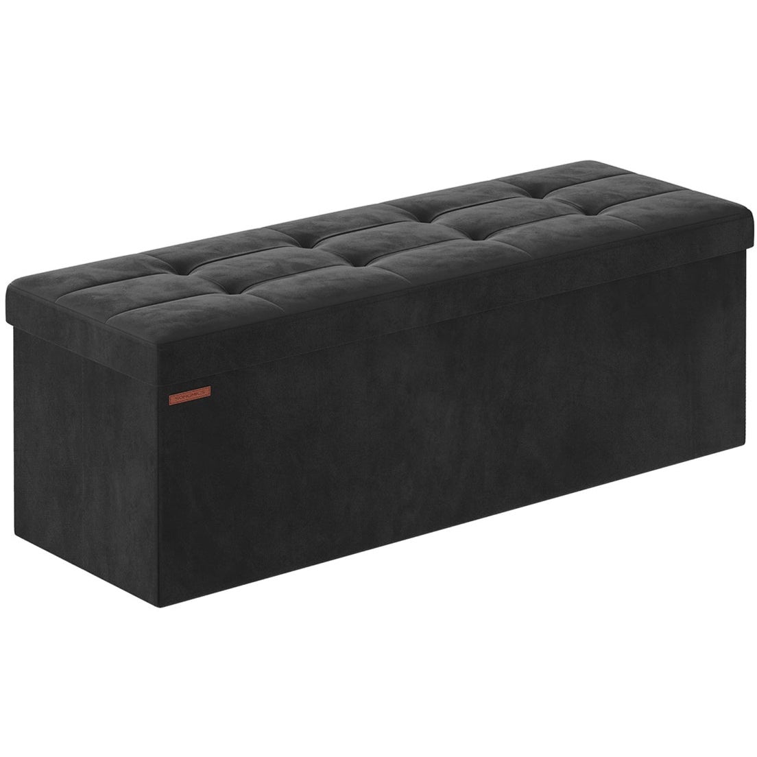 Banc de rangement moderne rembourré | 2 portes, 2 compartiments | Chêne Artisan | 49 x 80 x 40 cm