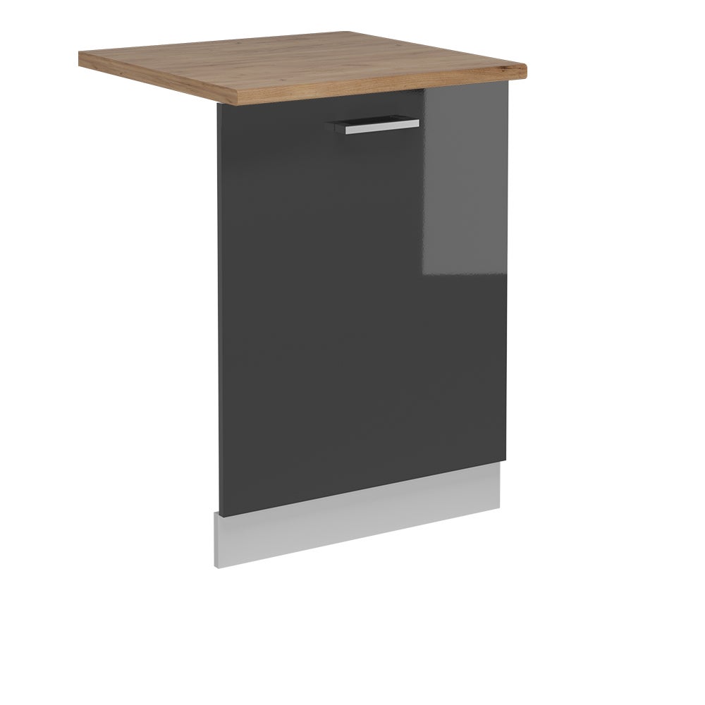 Vicco Panel przedni zmywarki R-Line, Antracyt wysoki połysk, 60 cm , BP Dąb