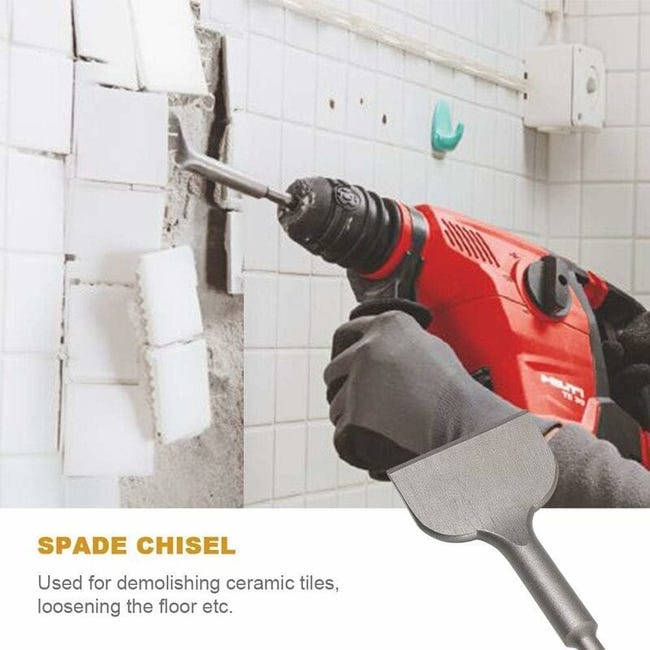 Burin Sds Plus Carrelage, 180mm X 75mm Série D'élargissement De Haute Qualité, Ciseau À Tuiles Courbé Ciselé Pour La Céramique Et Les Carreaux De Sol - 5
