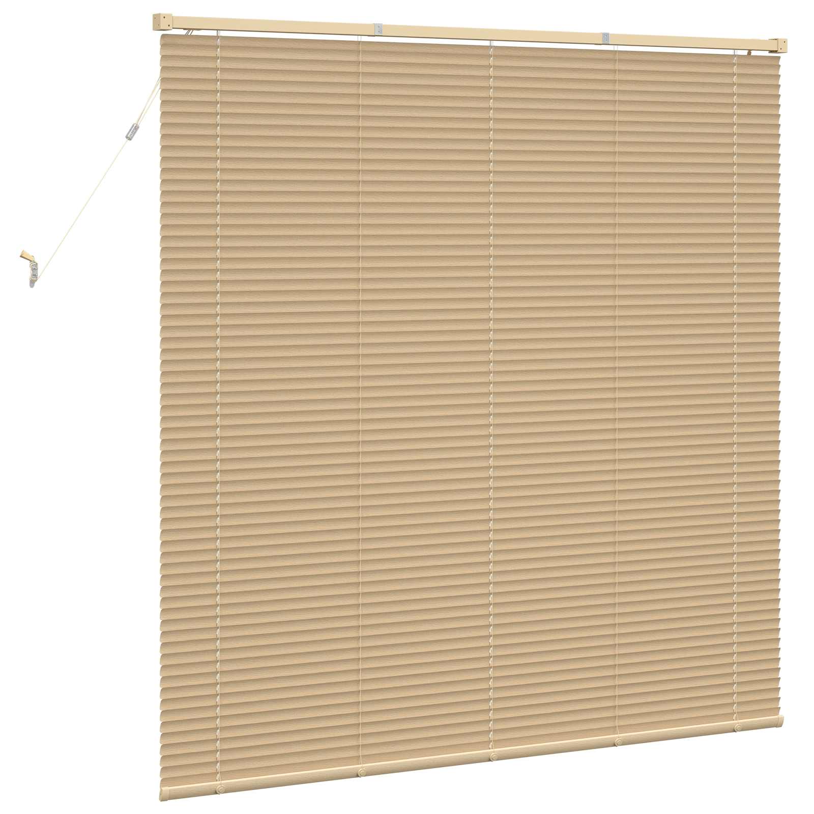 Persiana veneziana marrom-clara com estampa, 150 x 160 cm, PVC - 6