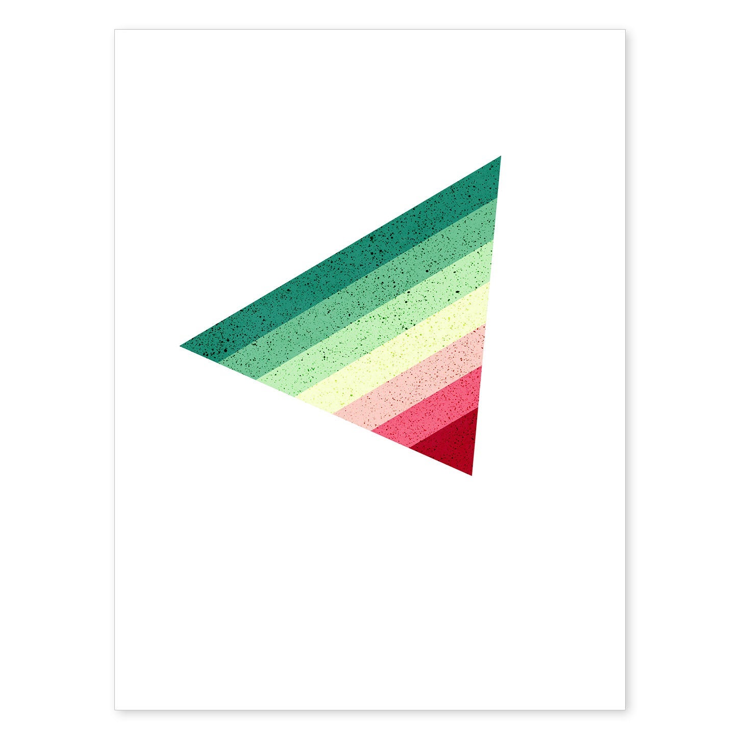 Dessin De Géométrie Colorée. Triangle Inversé Rouge Vert, Illustré De ...
