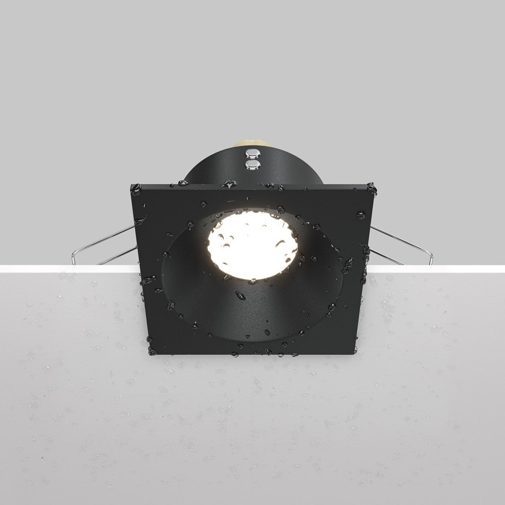 Oprawa sufitowa wpuszczana podtynkowa Zoom czarna 1xGU10x50W kwadratowa IP65 wym: 4,5 x 8,5 x 8,5 cm aluminium Maytoni - 4