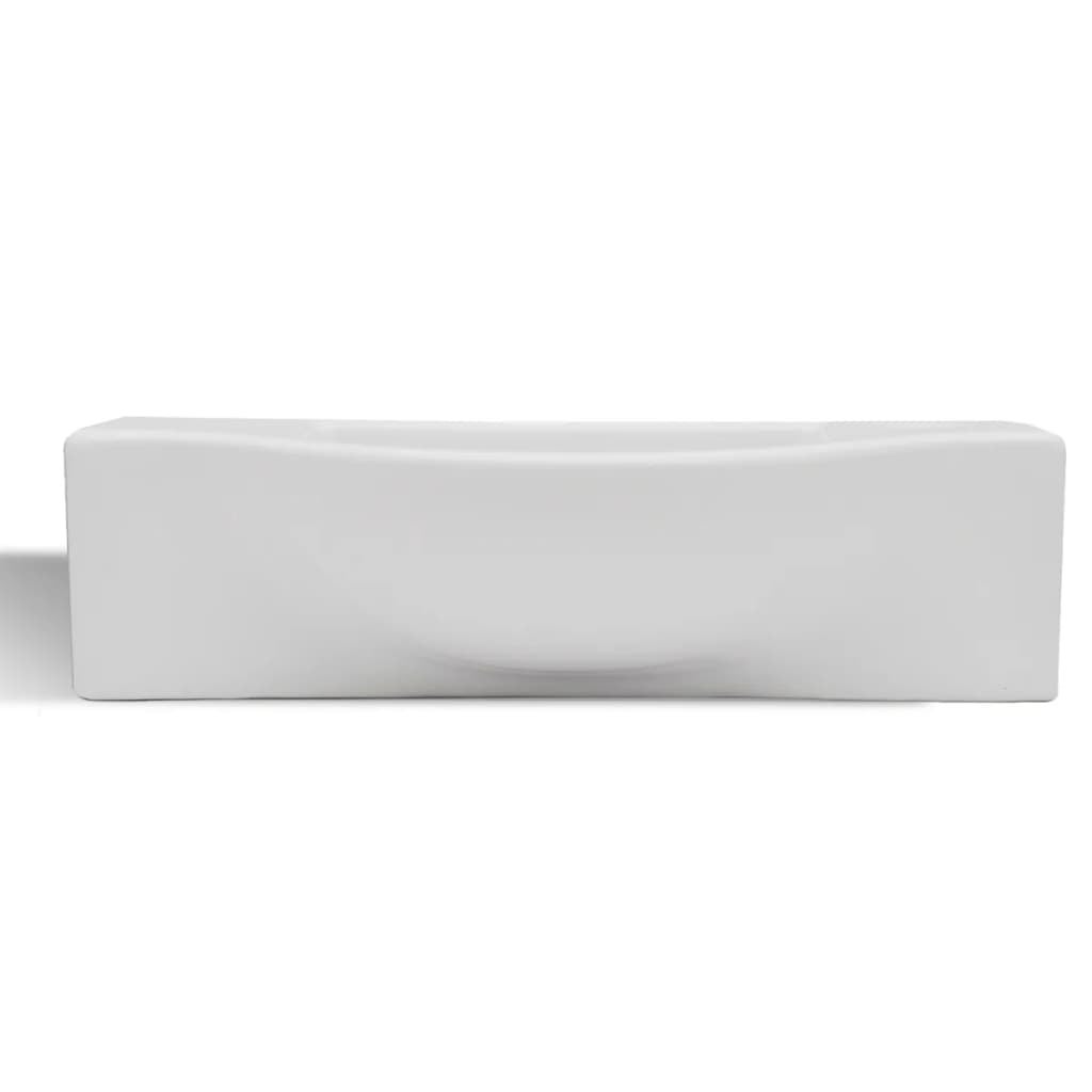 Lavabo a foro per bagno 45 x 25 cm ceramica bianca 02_0002505 - 3