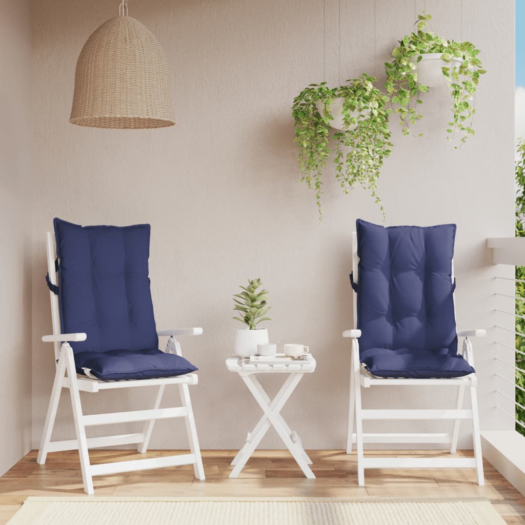 Lot de 2 Coussins d'Appoint 60x35 Bleu Caraïbes - Déco Jardin & Déhoussable