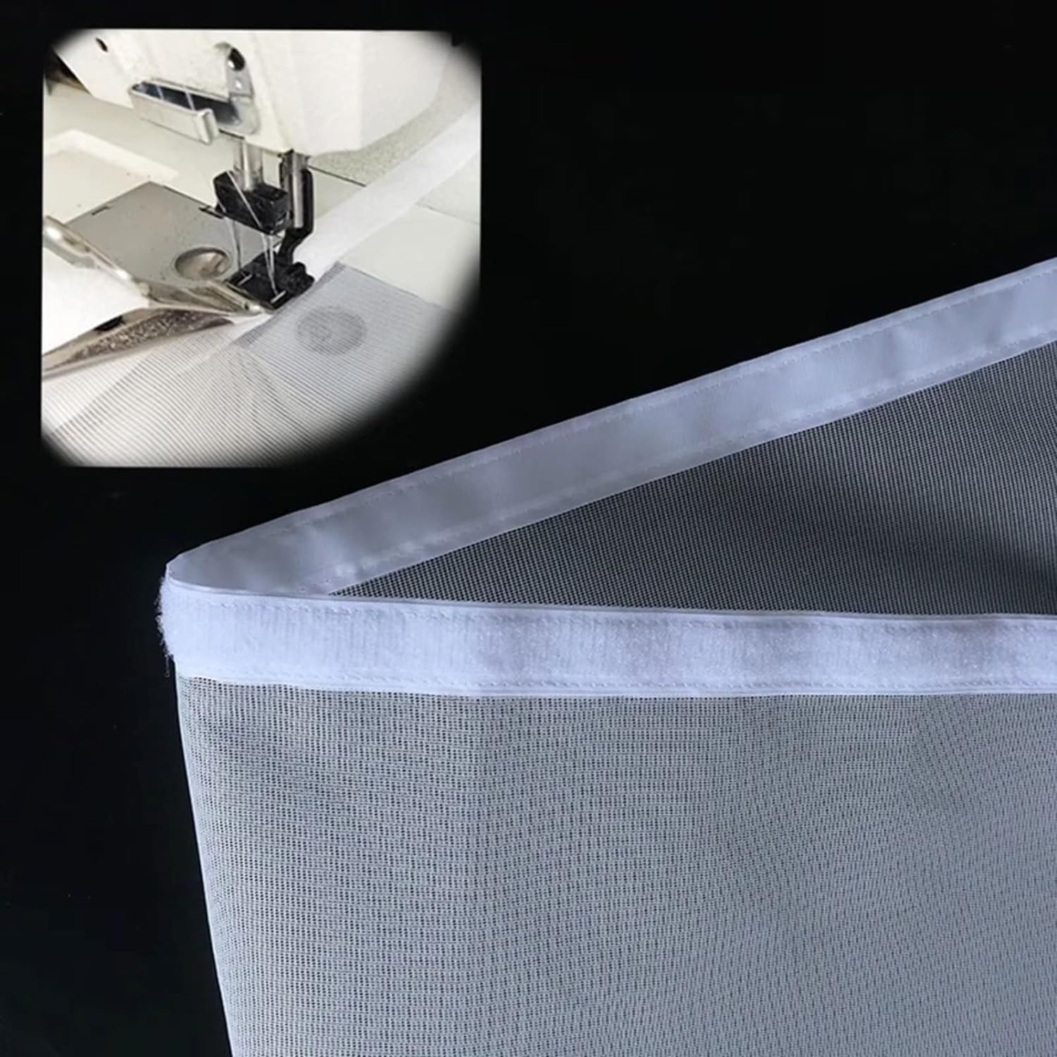 Mosquitera para ventana, 120x140cm, autoadhesiva, de malla, antimosquitos, sin necesidad de taladrar, para balcón, salón, patio, blanca. - 4