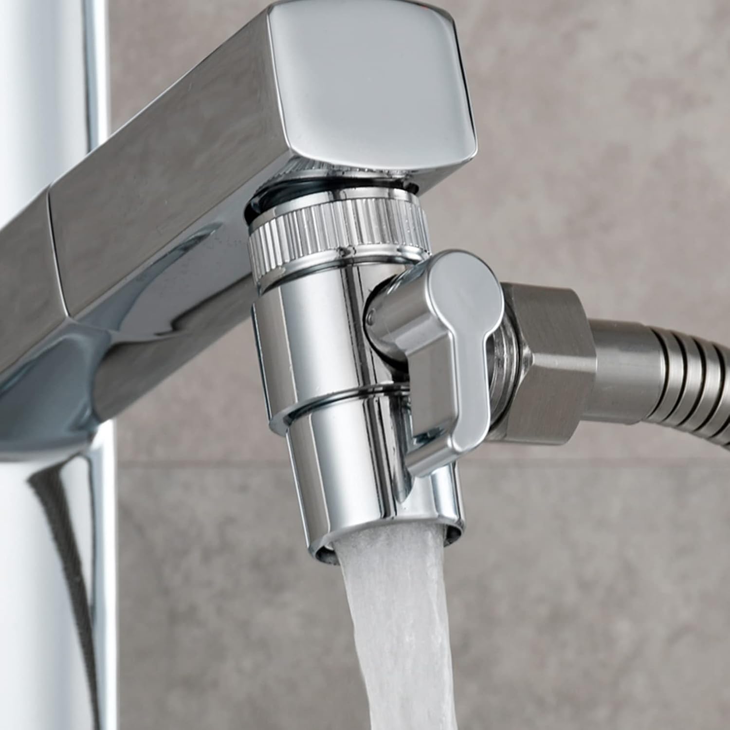 Zawór przełączający 3-drożny do kranu G1/2 i adaptera kranu M22 x M24 - Zawór przełączający głowicę prysznicową G1/2 i adapter - 6