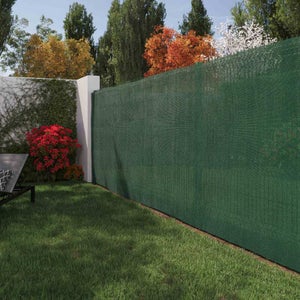 Brise-vue Occultant Jardin 1x10 M - Toile 150 G/m², Vert, Oeillets Renforcés