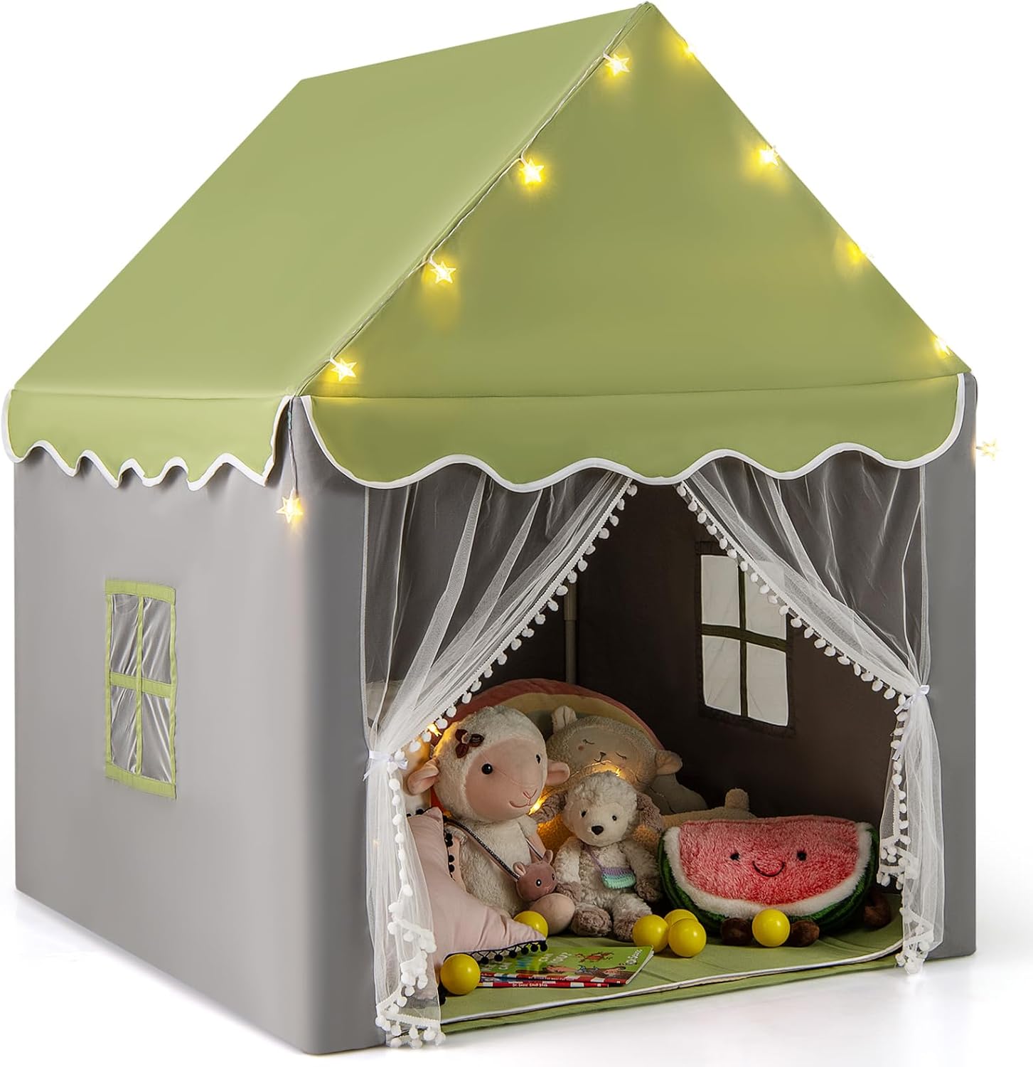 Tente De Jeu Pour Enfants D'intérieur - Maison De Jeu Avec Tapis Intégré - Château Pour Garçons Et Filles à Partir De 3 Ans