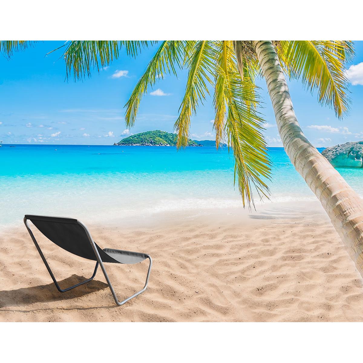 Leżak ogrodowo plażowy spakowany w pokrowiec Enero Camp szary - 9