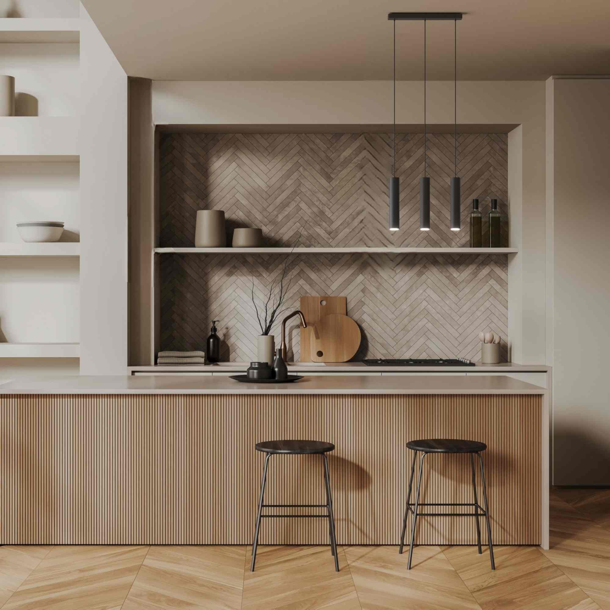 Candeeiro suspenso triplo minimalista 