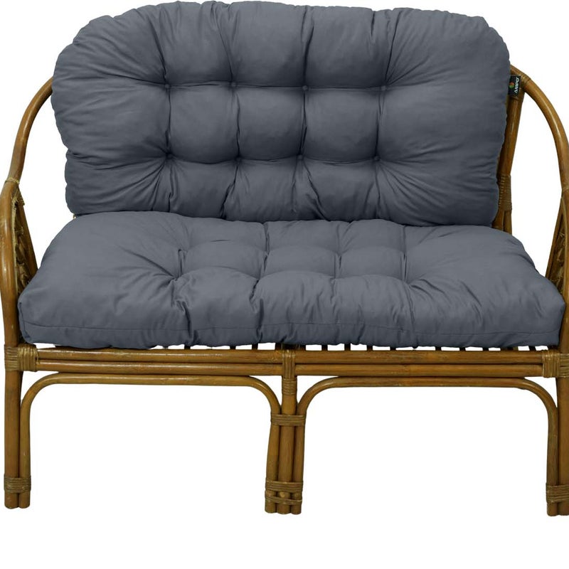 Poduszki na meble rattanowe AMPO komplet ciemny szary silikon 1 kpl.