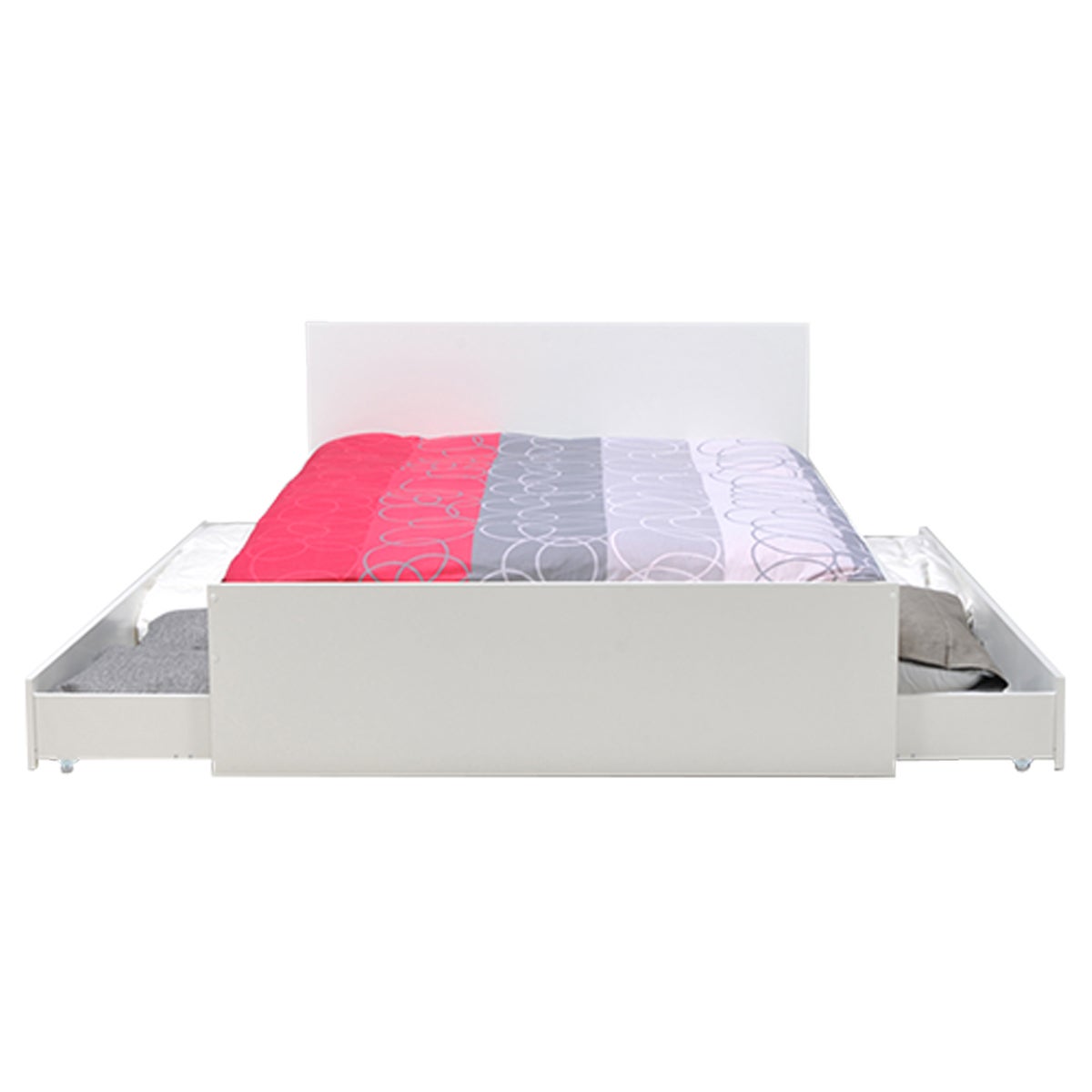 Lit 140x200 inclus 2 tiroirs Oslo Blanc - 3