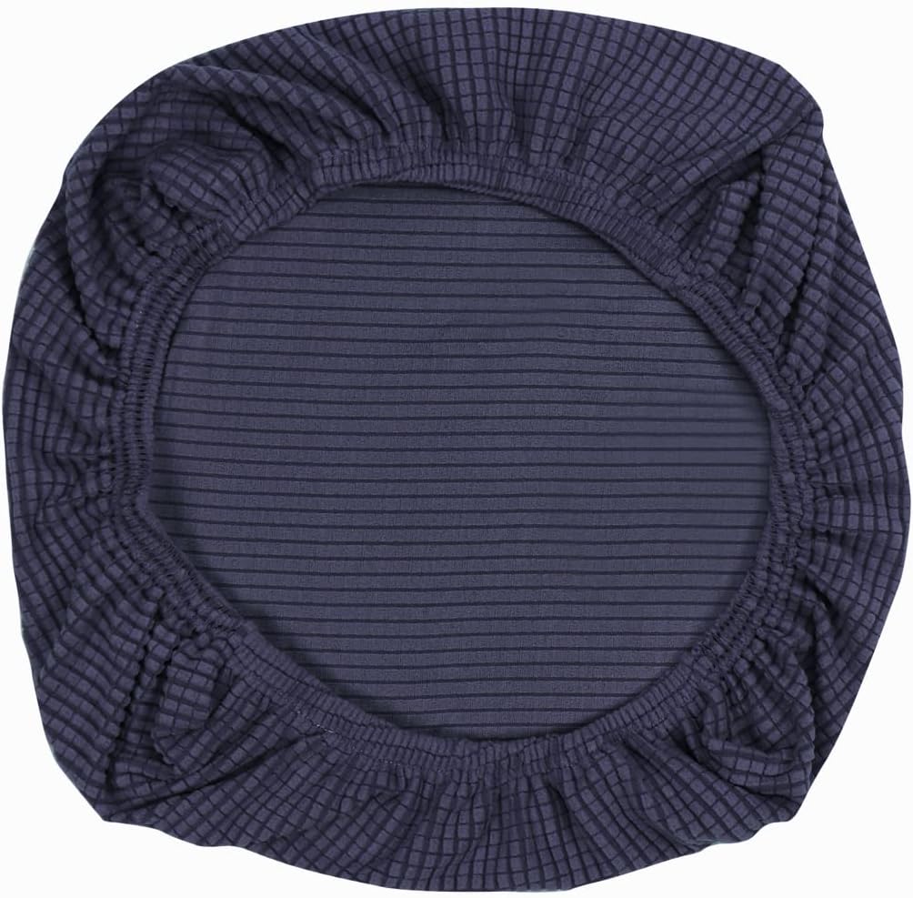 Ciemnoniebieski rozciągliwy pokrowiec na krzesło z elastanu - nadający się do prania, odpowiedni na krzesła biurowe, do restauracji, barów i deko