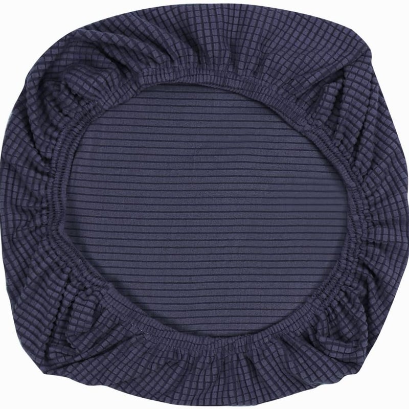 Ciemnoniebieski rozciągliwy pokrowiec na krzesło z elastanu - nadający się do prania, odpowiedni na krzesła biurowe, do restauracji, barów i deko