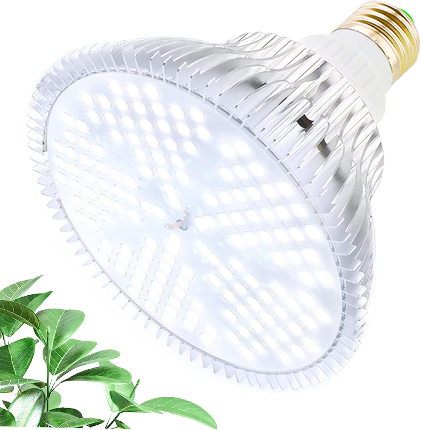 Lampa do uprawy roślin 100W 150 LED, biała, z gwintem E27, odpowiednia do roślin doniczkowych, hydroponiki i szklarni.
