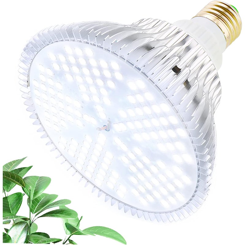 Lampa do uprawy roślin 100W 150 LED, biała, z gwintem E27, odpowiednia do roślin doniczkowych, hydroponiki i szklarni.