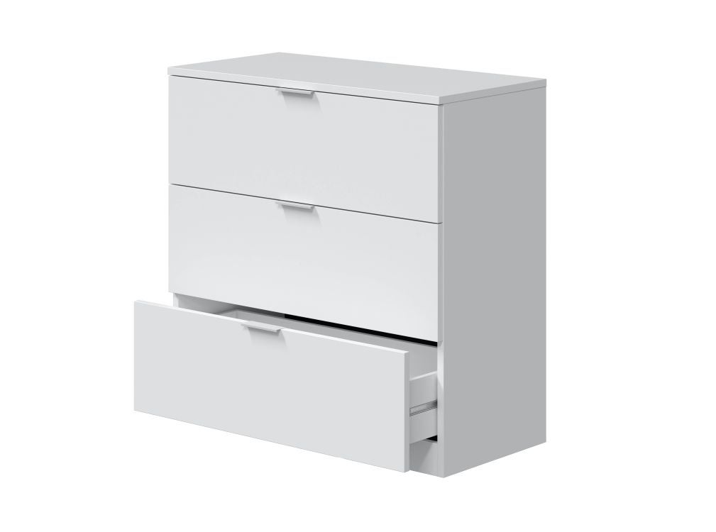Commode ELOAH 3 tiroirs L77cm x H80cm - Blanc - 3