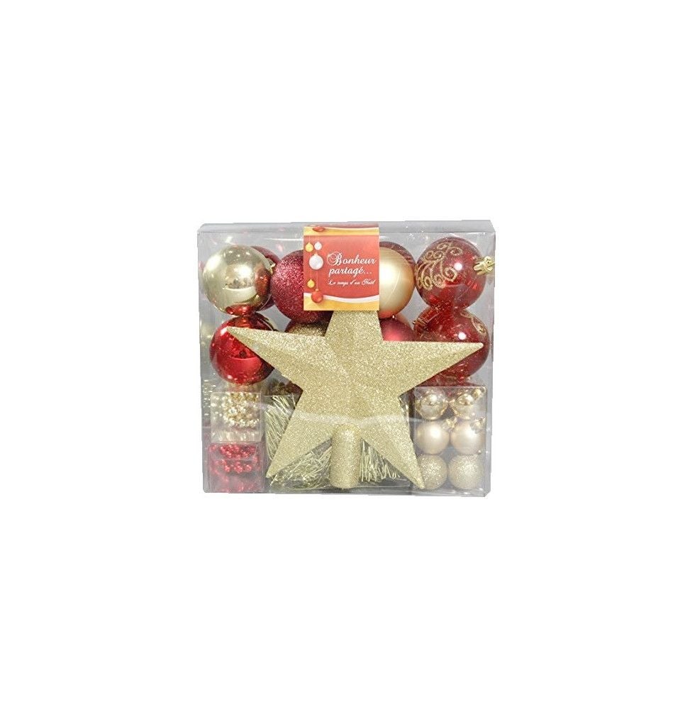 Aladine - Kit Décorations Sapin De Noël à Peindre - Déco En Bois Personnalisable - Ange, Bonhomme De Neige, Étoile - Kit Formes En Bois Guirlande Peinture Loisirs Créatifs - 85512