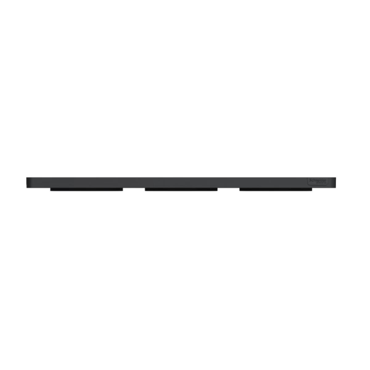 Plaque ODACE Touch Anthracite 3 postes horizontal vertical entraxe 71mm SCHNEIDER ELECTRIC S540806 - 3