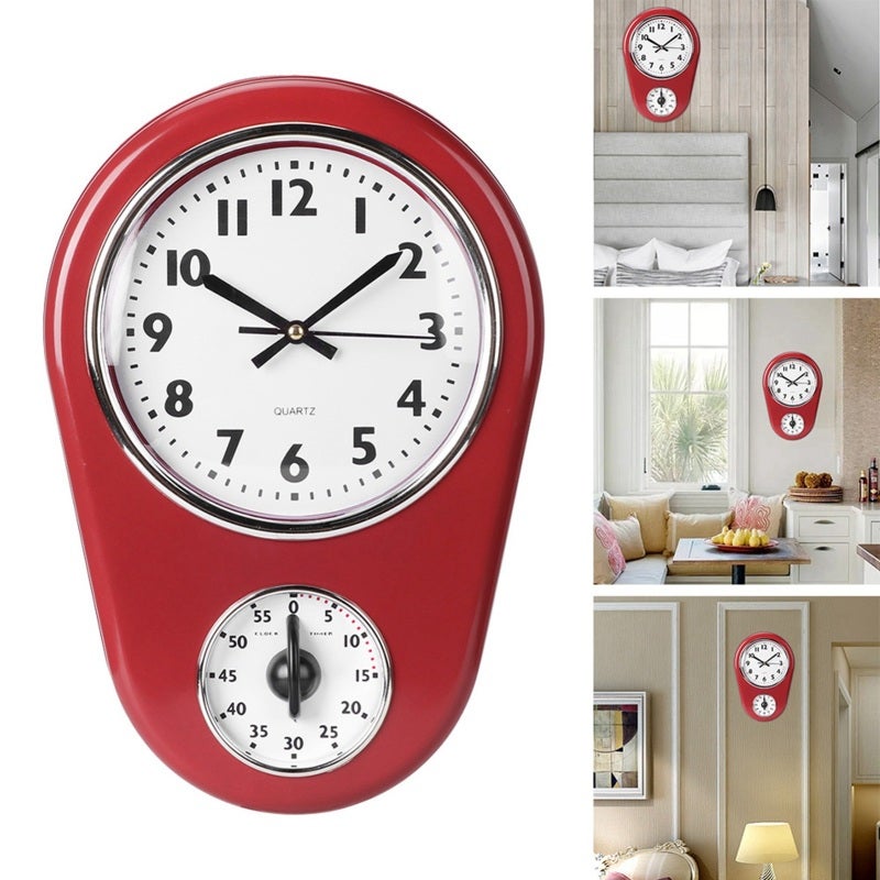 Vintage Wall Big Watch Hanging Clock Maison Kitchen Timer | Leroy Merlin