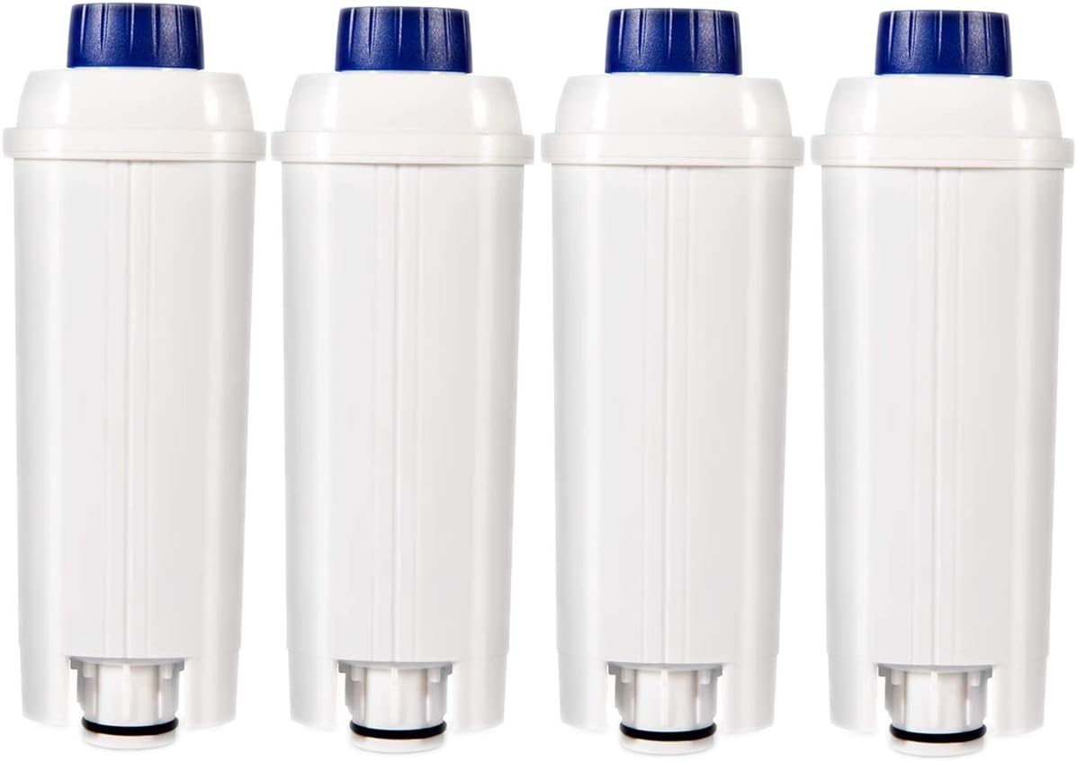 4 filtry do wody do ekspresu do kawy, kompatybilne z wymiennymi filtrami węglowymi DeLonghi DLSC002, nieoryginalne
