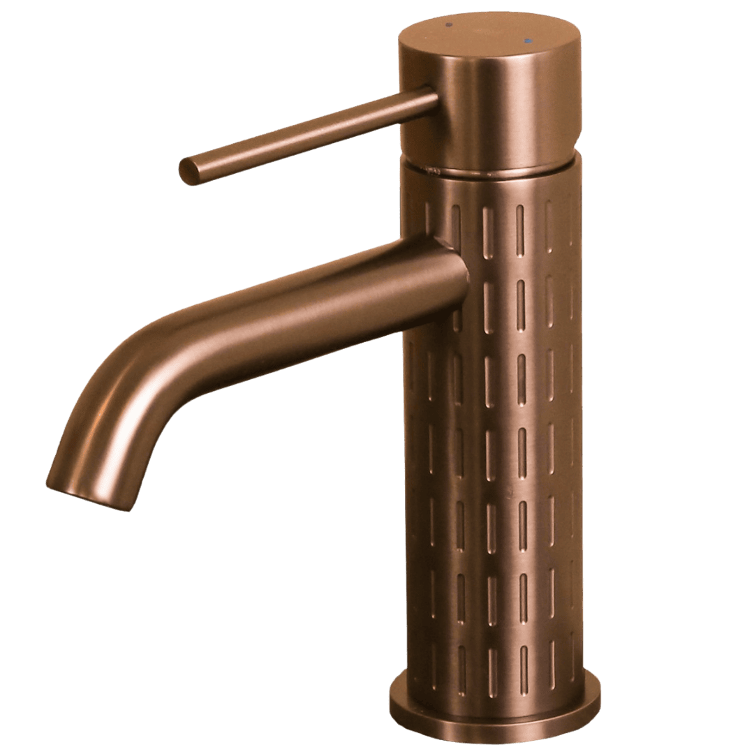 Architek bateria niska umywalkowa szczotkowanej miedzi