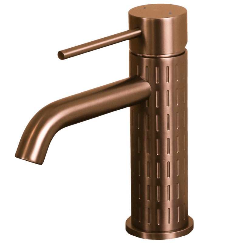 Architek bateria niska umywalkowa szczotkowanej miedzi