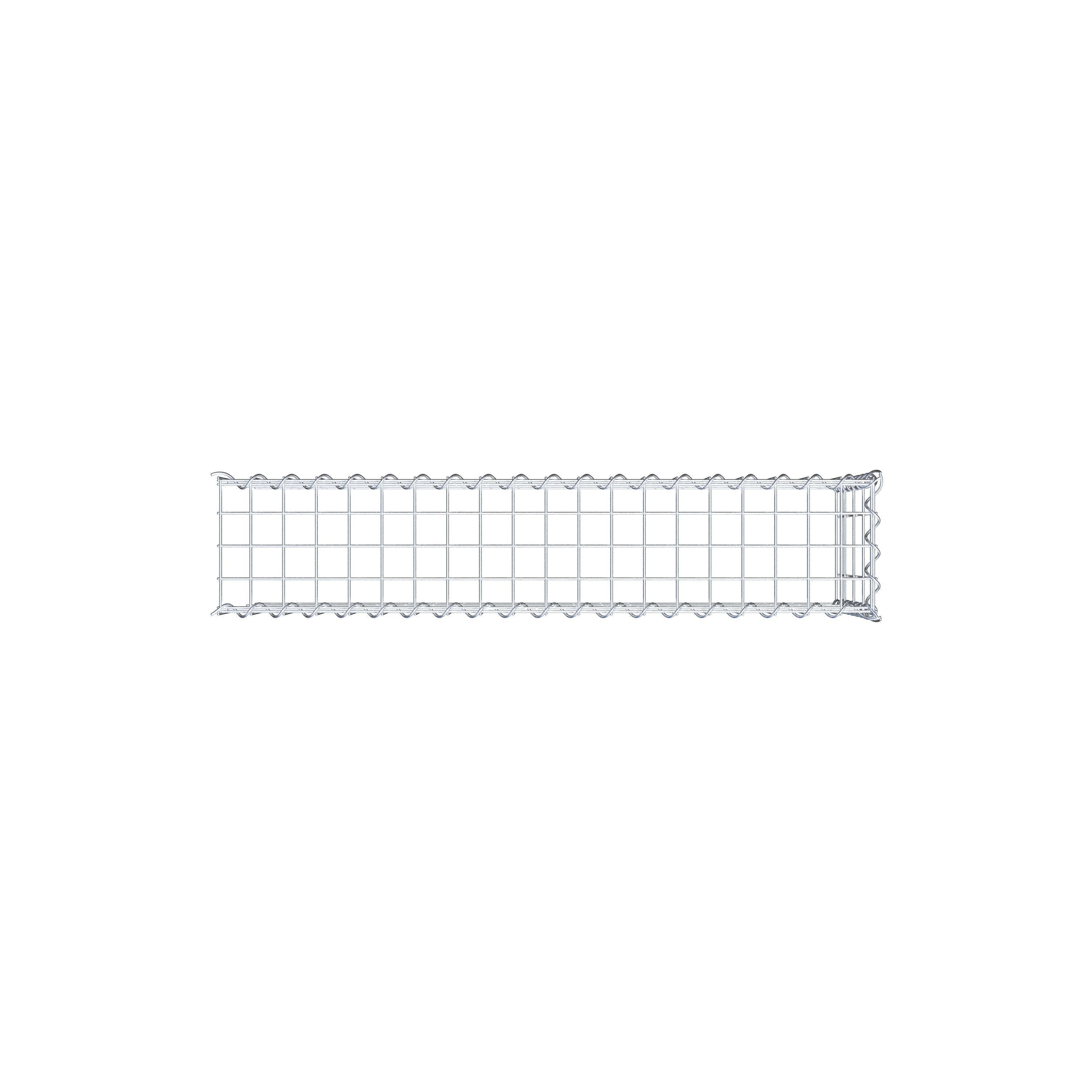 Gavión para ampliar y apilar, 100x40x20cm (LxHxP), malla 5 x 10cm, sin rejilla frontal ni inferior - 6