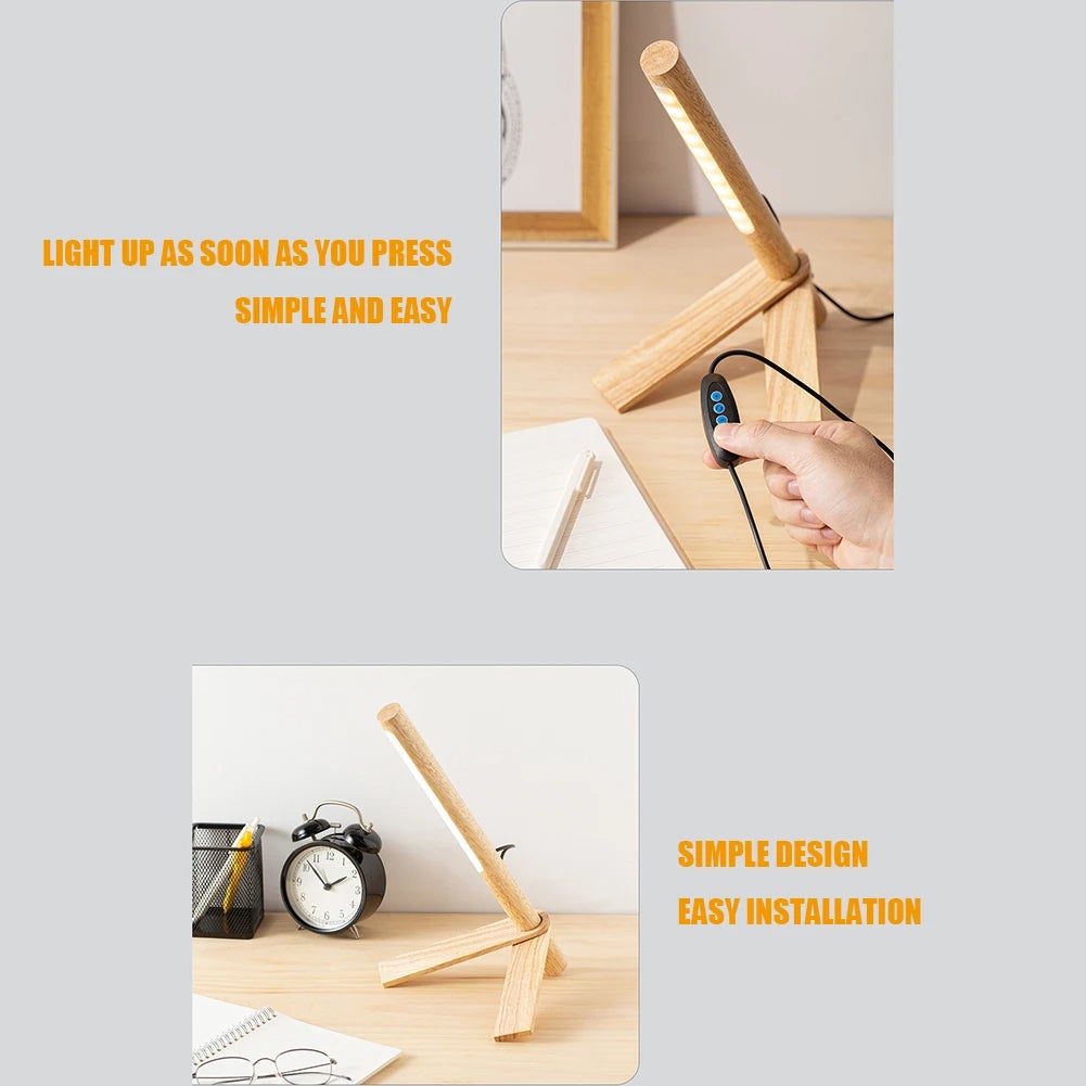 Lampe de chevet LED à assemblage Simple, lumière décorative de bureau en , lampes de bureau de lecture durables à intensité variable - 6