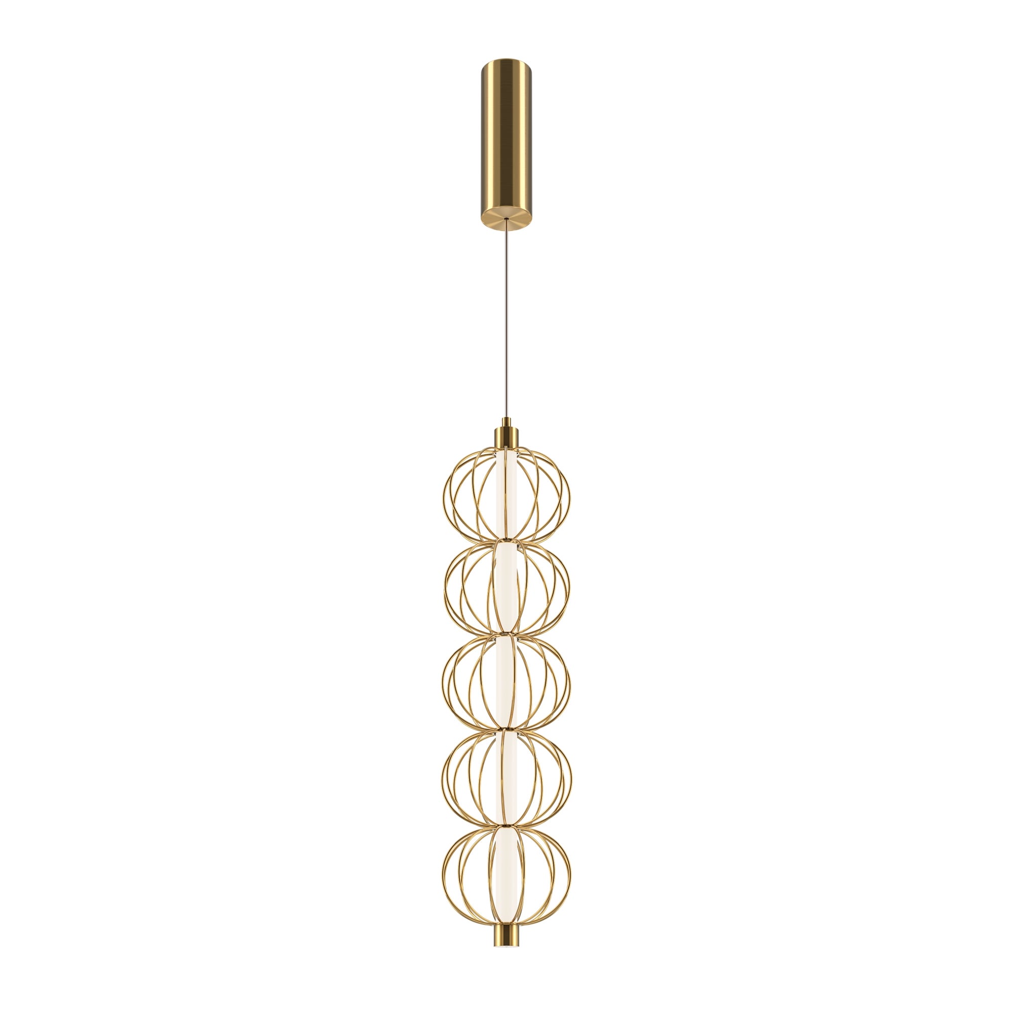 Lampa wisząca Golden Cage złota LED 17W 3000K 1050lm wym: 375,8 x 13,9 x 13,9 cm metal Maytoni