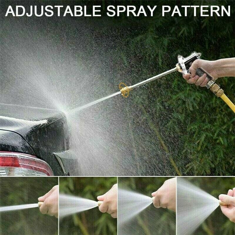 Lancia per lavaggio ad alta pressione - Pistola a spruzzo - Ugello in metallo - Pistola per lavaggio ad alta pressione - Getto d'acqua rotante a 360° - 4