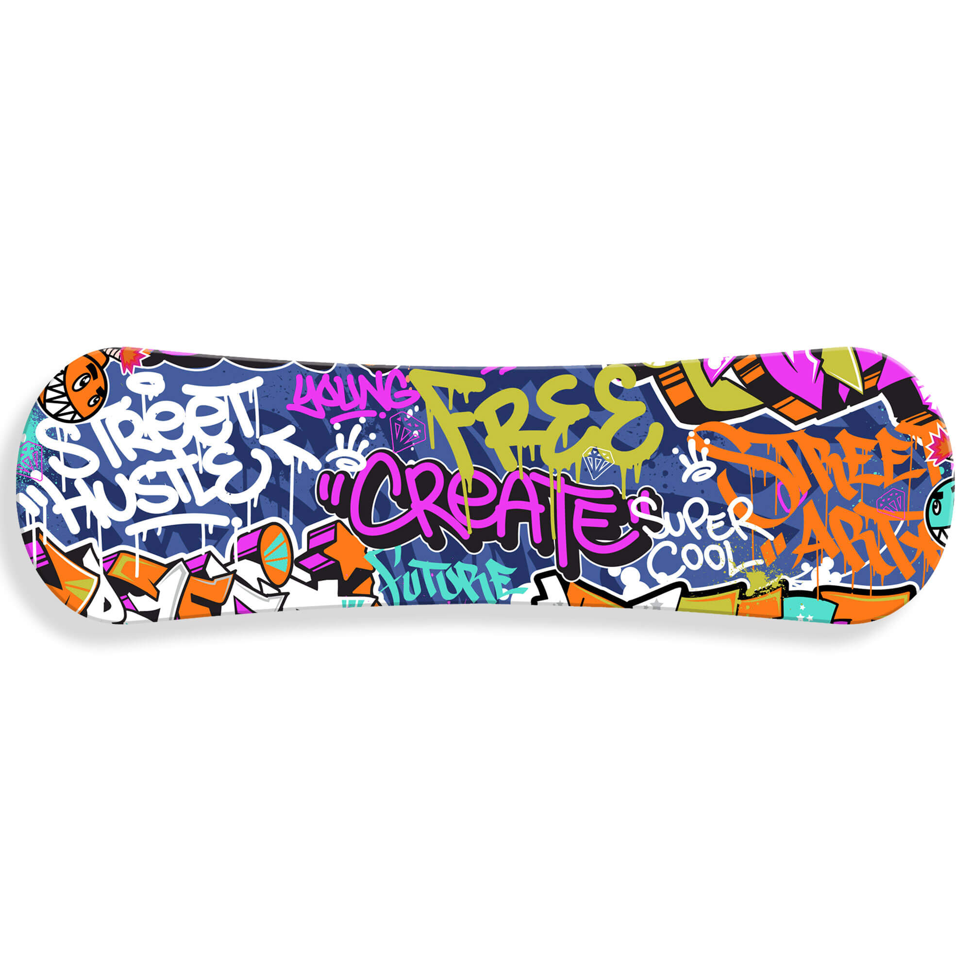 Snowboard Enfant Emsco Groupe Graffiti 110 Cm - Avec Fixations - Neuf