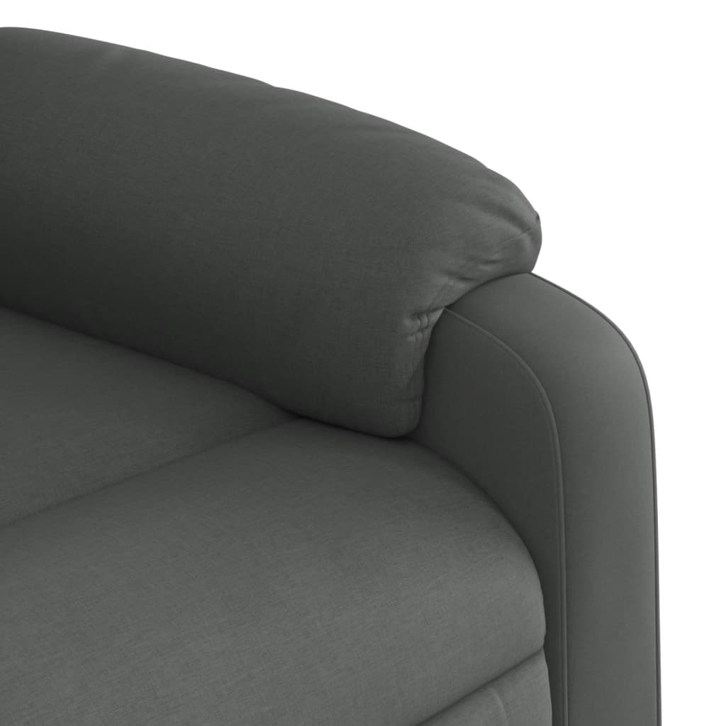 Fauteuil inclinable Gris foncé Tissu - COMFORTXL - 8