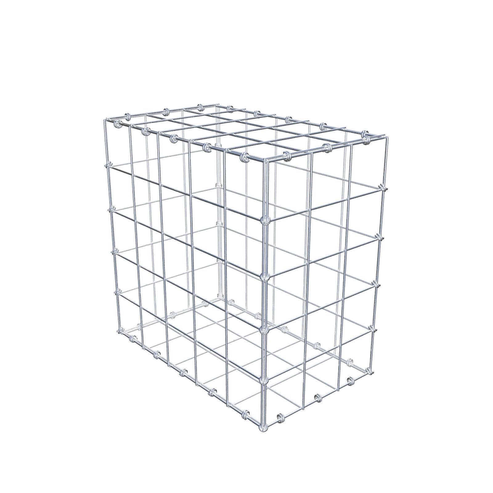 Gabion 50 cm x 50 cm x 30 cm (dł. x wys. x gł.), rozmiar oczka 10 x 10 cm, pierścień spiralny