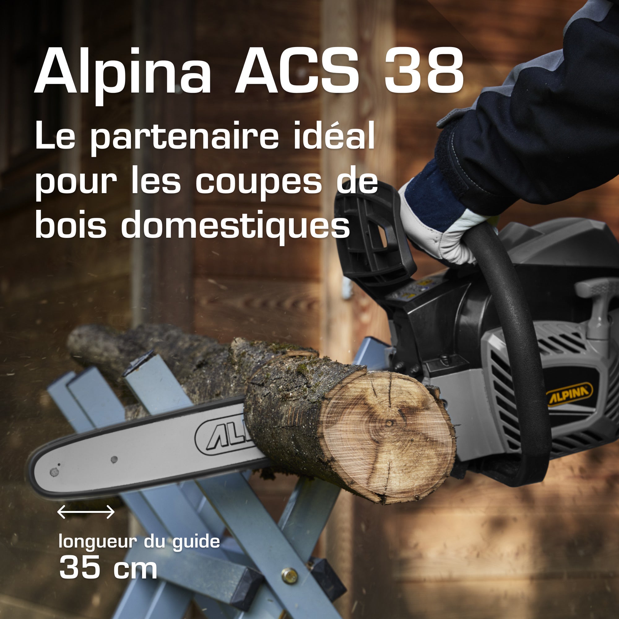 Trononneuse thermique Alpina ACS 38 - 37.2cc - Guide 35 cm | Leroy Merlin