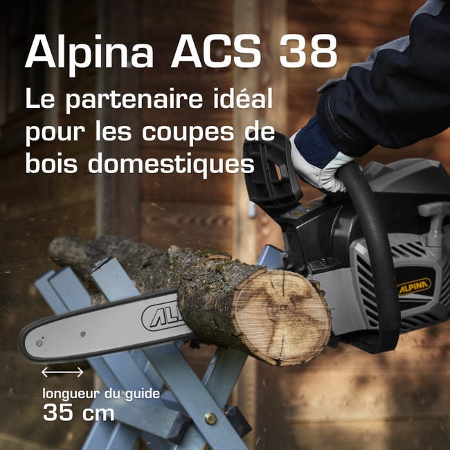 Trononneuse thermique Alpina ACS 38 - 37.2cc - Guide 35 cm | Leroy Merlin Trononneuse thermique Alpina ACS 38 - 37.2cc - Guide 35 cm | Leroy Merlin