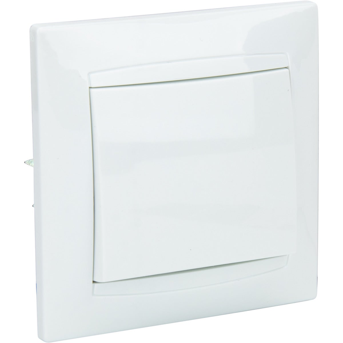 Bouton Poussoir Avec Voyant Encastrable Zyna - Blanc, 6A 250V, IP20, Pour Installation électrique