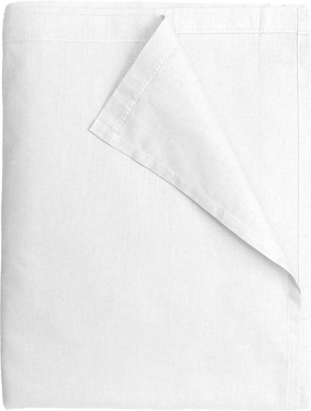 Drap Plat 240x300 cm Blanc - 100% coton 57 Fils